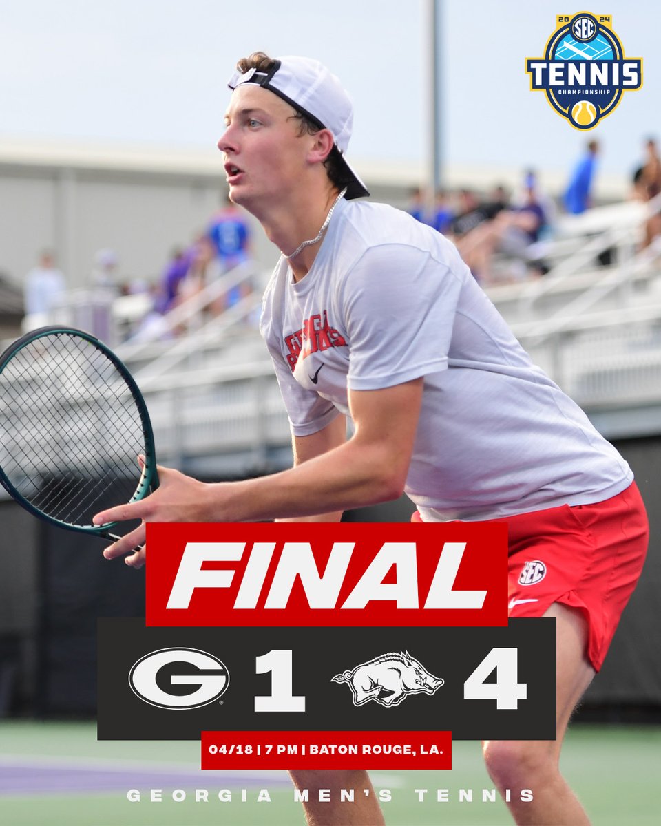 Final score from the LSU Tennis Complex. #HeartTeam // #GoDawgs