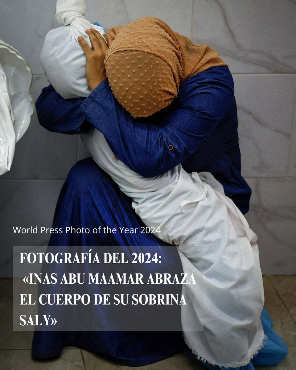 LetraCertera's tweet photo. «Inas Abu Maamar abraza el cuerpo de su sobrina Saly», ha generado un profundo impacto entre los espectadores, suscitando una reflexión emocional sobre las devastadoras consecuencias de los conflictos humanos.
@msalem66
@WorldPressPhoto
⬇️
https://t.co/HxTskOGg7G https://t.co/FEOF59JJd8