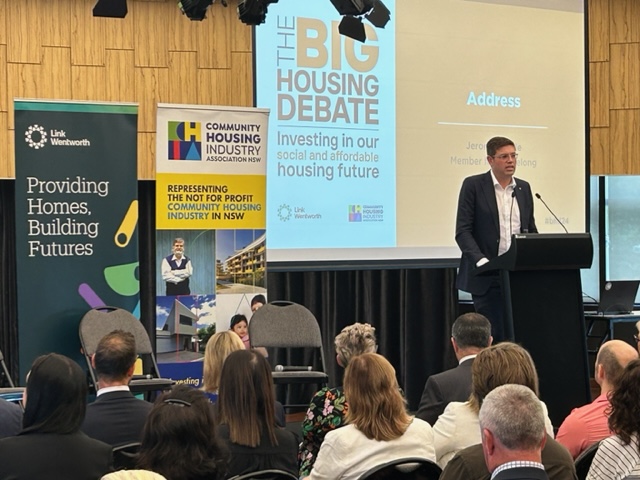 'I acknowledge that everyone in this room has spent decades advocating for more housing. What has changed recently is that for the first time we appear to have the social license to do something at a federal, state &amp; local level' Jerome Laxale Federal Minister, Bennelong #bhd2024