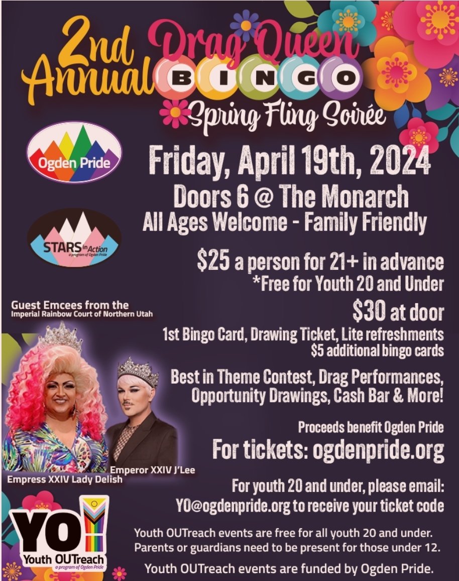 GAG_Utah's tweet photo. Happening tomorrow in Ogden! Why are we exposing kids to this?! And why are we tempting them in with free tickets?! Utah, this is not okay. #GaysAgainstGroomers #dragisnotforkids #LeaveTheKidsAlone https://t.co/7J4V2p3miw