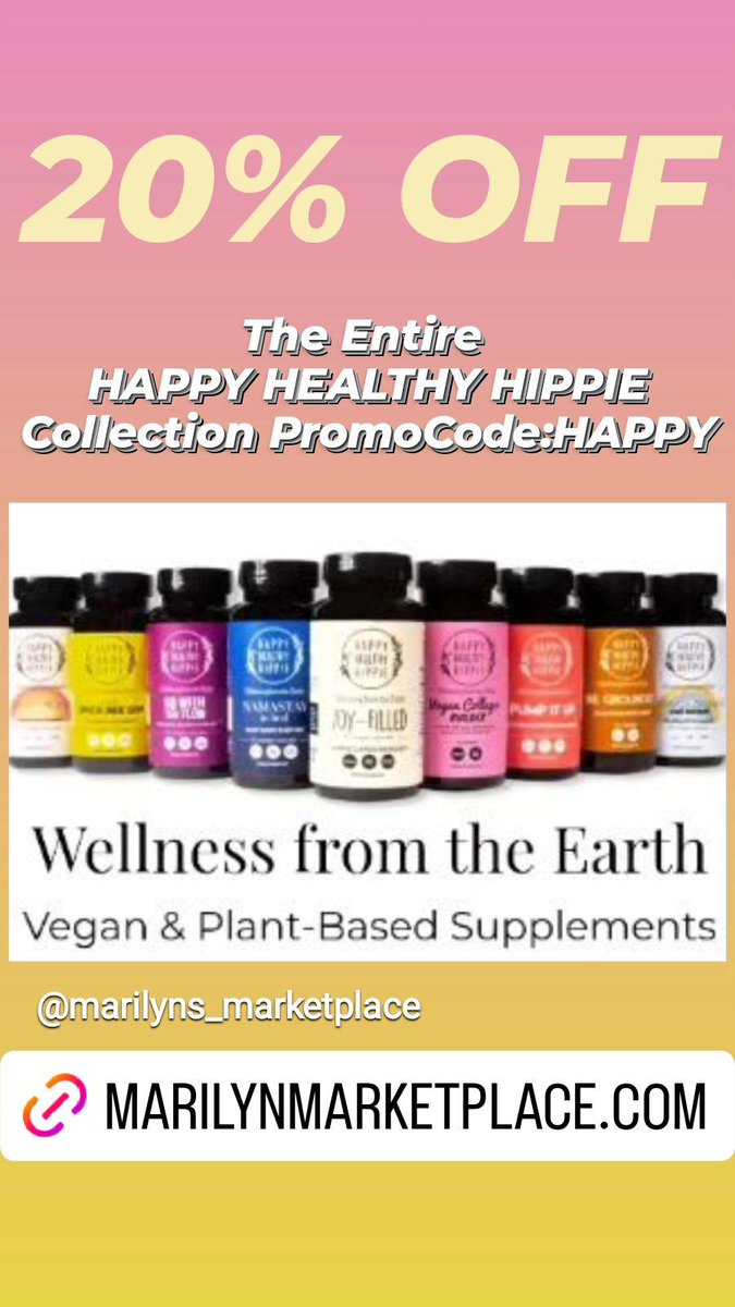 20% OFF The Entire HAPPY HEALTHY HIPPIE Collection PromoCode:HAPPY marilynmarketplace.com/discount/HAPPY…