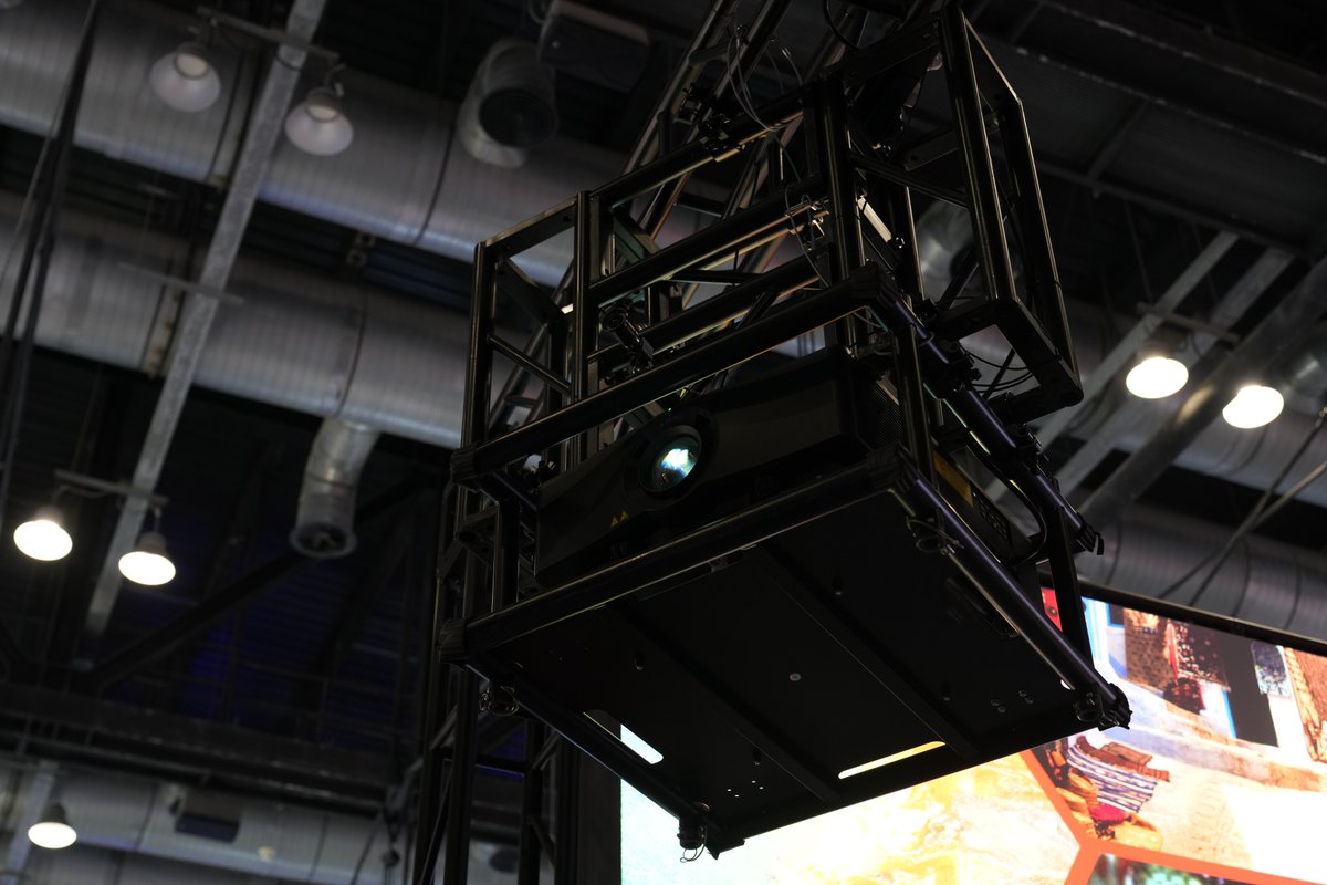 ChristieDigital's tweet photo. Bright, bold, and brilliant! 🤩 We brought our latest in projection to #InfoCommChina, including our RGB pure #laserprojectors and our new HS Series 1DLP projector to bring our displays to life. Find out more about our #projectionmapping solutions: https://t.co/PrUJu75s3N https://t.co/b5E1FT2ybn