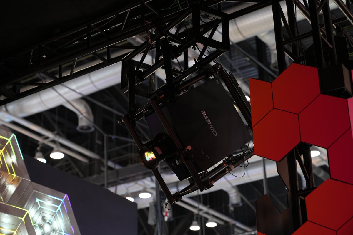 ChristieDigital's tweet photo. Bright, bold, and brilliant! 🤩 We brought our latest in projection to #InfoCommChina, including our RGB pure #laserprojectors and our new HS Series 1DLP projector to bring our displays to life. Find out more about our #projectionmapping solutions: https://t.co/PrUJu75s3N https://t.co/b5E1FT2ybn