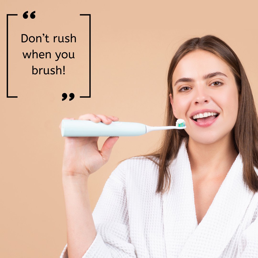 Brush your teeth twice a day for two minutes #brushingteeth #preventivedentistry #dentalhabits #oralhealth