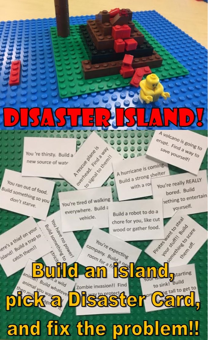 TCEA's tweet photo. Inspired by the Oregon Trail, the Lego Challenge-Disaster Island will have your students engaged and learning!

https://t.co/s7GBvkJtt6  via  Lego Librarian
#stem #steam #txlchat #librarytwitter https://t.co/eNXb49HfFJ