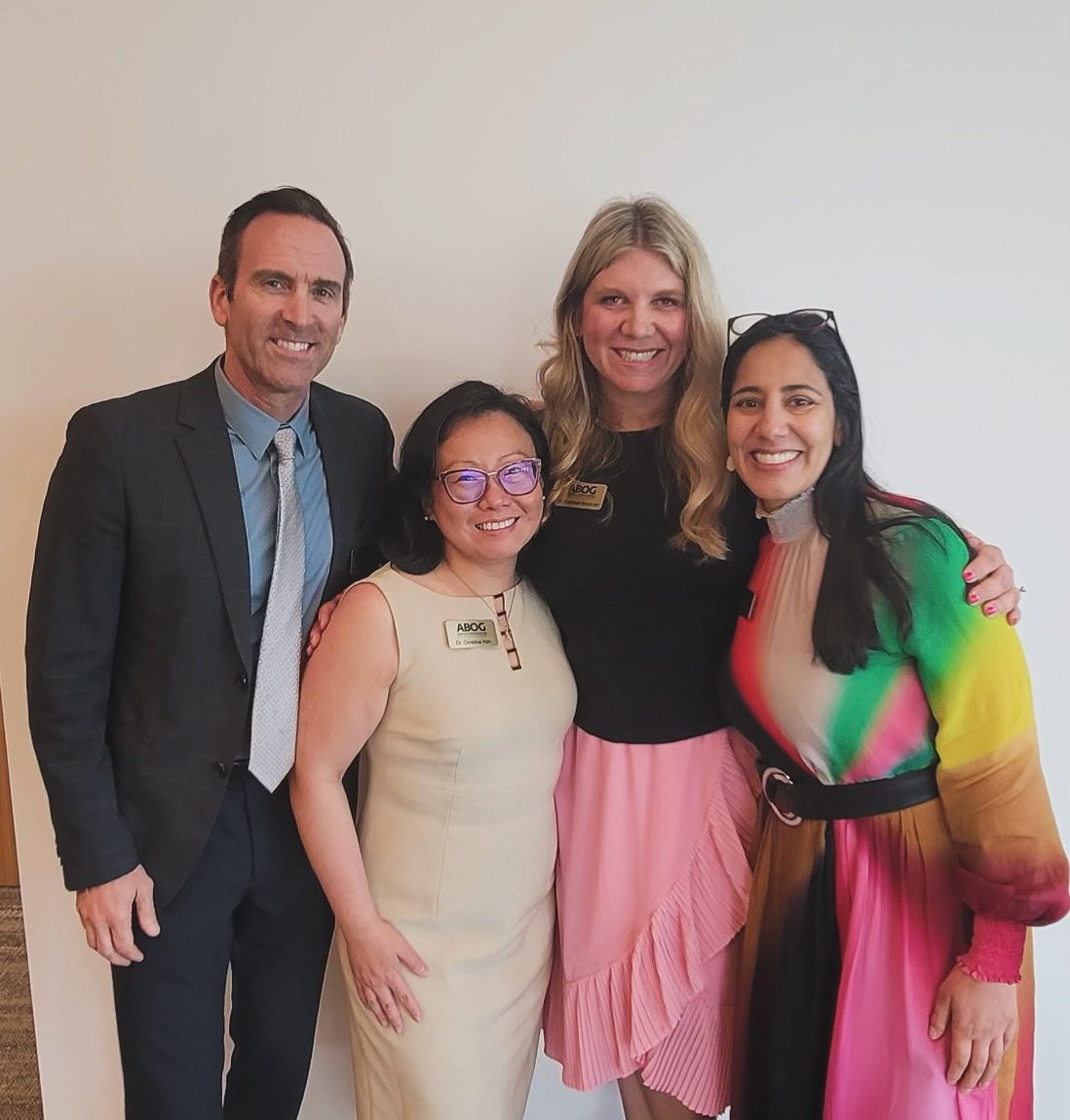 Our amazing Division Directors from FPMRS, MFM, REI and Oncology representing at ABOG! It’s lovely to see Drs. Tarnay, Han, Brennan and Salani are all smiles in this amazing click!