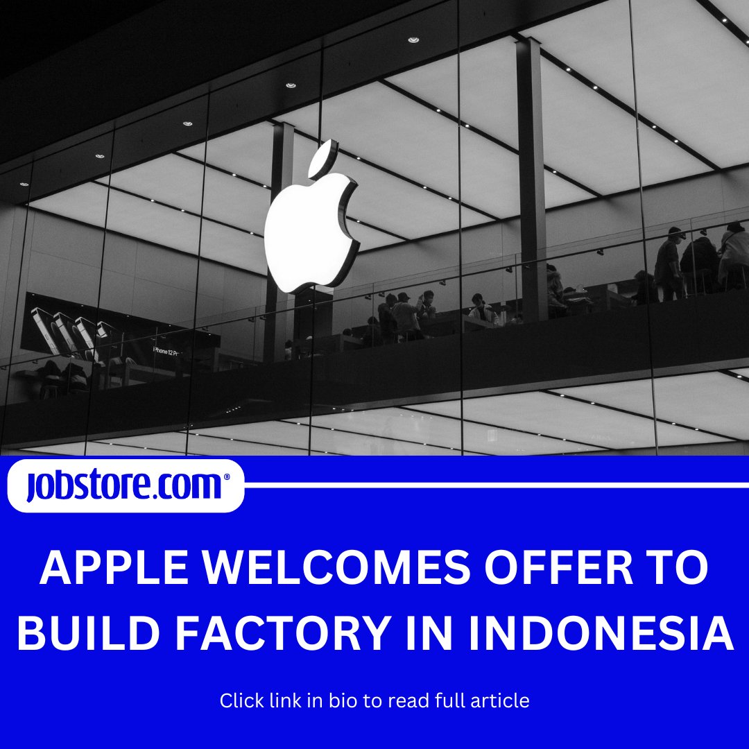 Apple's Next Move: Tim Cook Embraces Indonesia's Proposal for New Factory! 🍎🏭This Partnership Could Reshape Tech Manufacturing in Indonesia! #AppleFactory #TimCook Read full article: rb.gy/y4bpnl #Apple #Indonesia #Manufacturing #Productivity #Economy #News