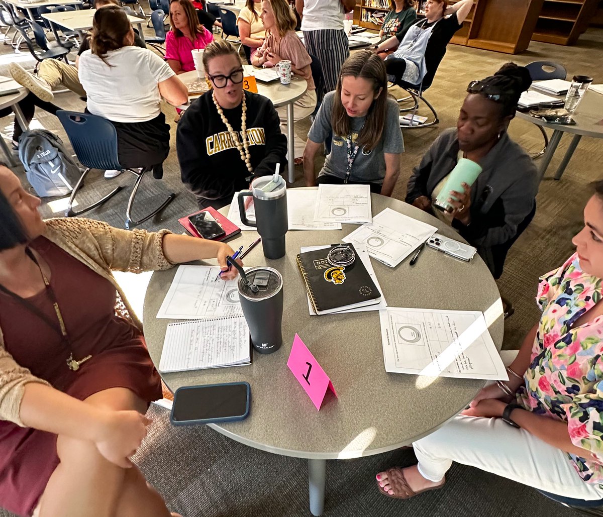📚 🍎Teachers from @trojansCCS gained even more tools to ignite student thinking by harnessing the magic 🪄 of ✍️ #WritingALittleALot 📝to unlock 🔓 the boundless opportunities in every content area 📓🔬🧮🌎! #PurposefulPD #s3strategies #ActiveLearning #CarrolltonMiddle