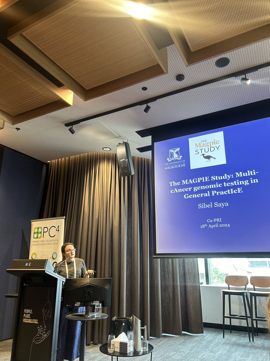 PC4TG's tweet photo. Dr Sibel Saya discussing The MAGPIE Study in todays โnew screening program and paradigmsโ session. What you think about the use and role cancer genomic risk assessments in primary care? ๐งฌ #CaPRI24 https://t.co/2K2JELK80G