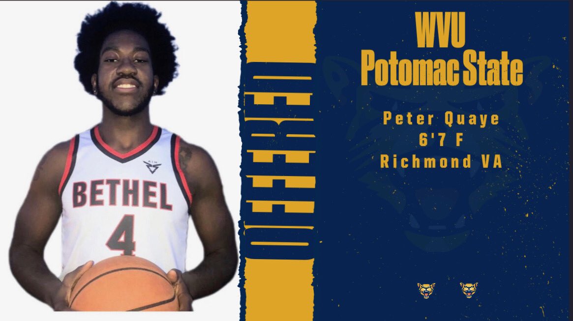 After a great conversation with @BradyFolk I am grateful to have earned an offer to WVU Potomac State 🙏🏾