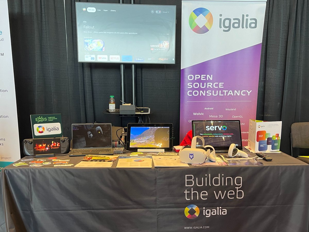 igalia's tweet image. That was it for the #OSSummit NA and #EmbeddedOSSummit 2024! 🎉 Thanks to everyone who came by our booth and attended our talks. Special thanks to the sponsors and @linuxfoundation for organizing it. 👋
