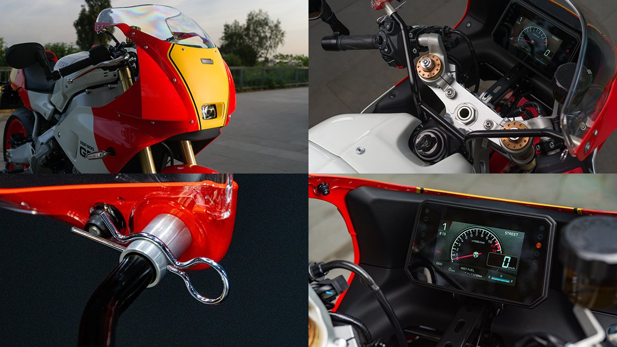 yamaha_bike's tweet photo. 「#XSR900GP」
2024年5月20日発売

🔵80年代GPファクトリーマシン
「YZR500」をオマージュした新外装
🔵セパレートハンドル採用・ライポジ一新
🔵車体剛性チューニング
🔵スマホと“つながる”機能
🔵新設計ハンドルスイッチなど

1,430,000円（税込）
※エクスクルーシブモデル
https://t.co/I3wBEElINe https://t.co/dERW6HkOVc