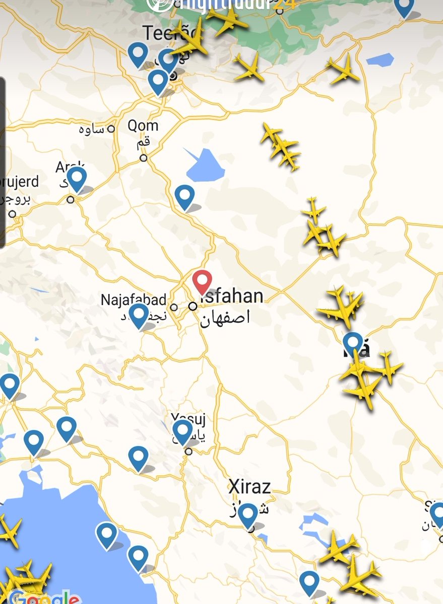 A mídia estatal iraniana está relatando que o ataque aéreo desta noite pela Força Aérea de Israel pode ter como alvo a 8ª Base Aérea Tática da Força Aérea Iraniana, dentro do Aeroporto Internacional de Isfahan, que contém vários esquadrões de aeronaves de caça F-14 “Tomcat”.