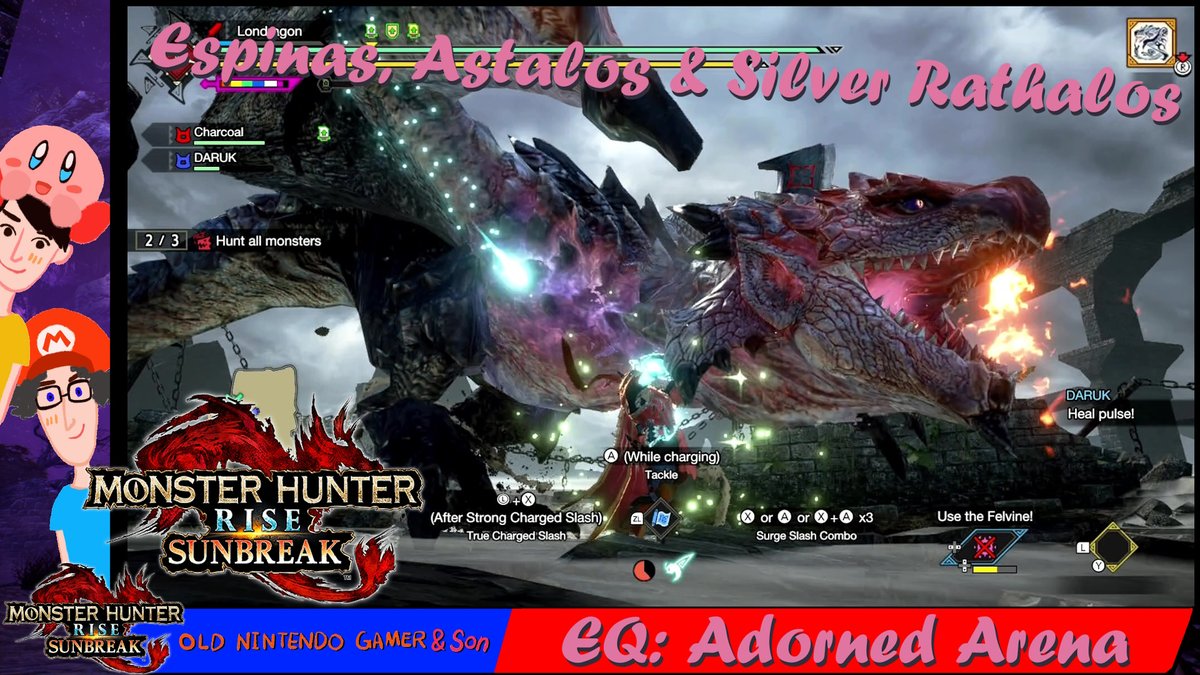[Together] MHR Sunbreak - EQ: Adorned Arena

Old Nintendo Gamer & Son head to the Forlorn Arena for an Event Quest against Espinas, Astalos & Silver Rathalos.
#NintendoSwitch #MonsterHunterRise #Sunbreak #MonsterHunterRiseSunbreak

Full Version Here; youtu.be/JWXKy4MObdw