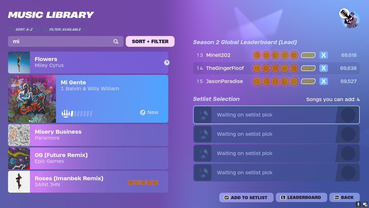 GingerTheFloof's tweet photo. Can now officially say that I have made it to the Top 15 on a single song on @FNFestival just barely beating out my idol @jparaLove. https://t.co/nsRsTs427V