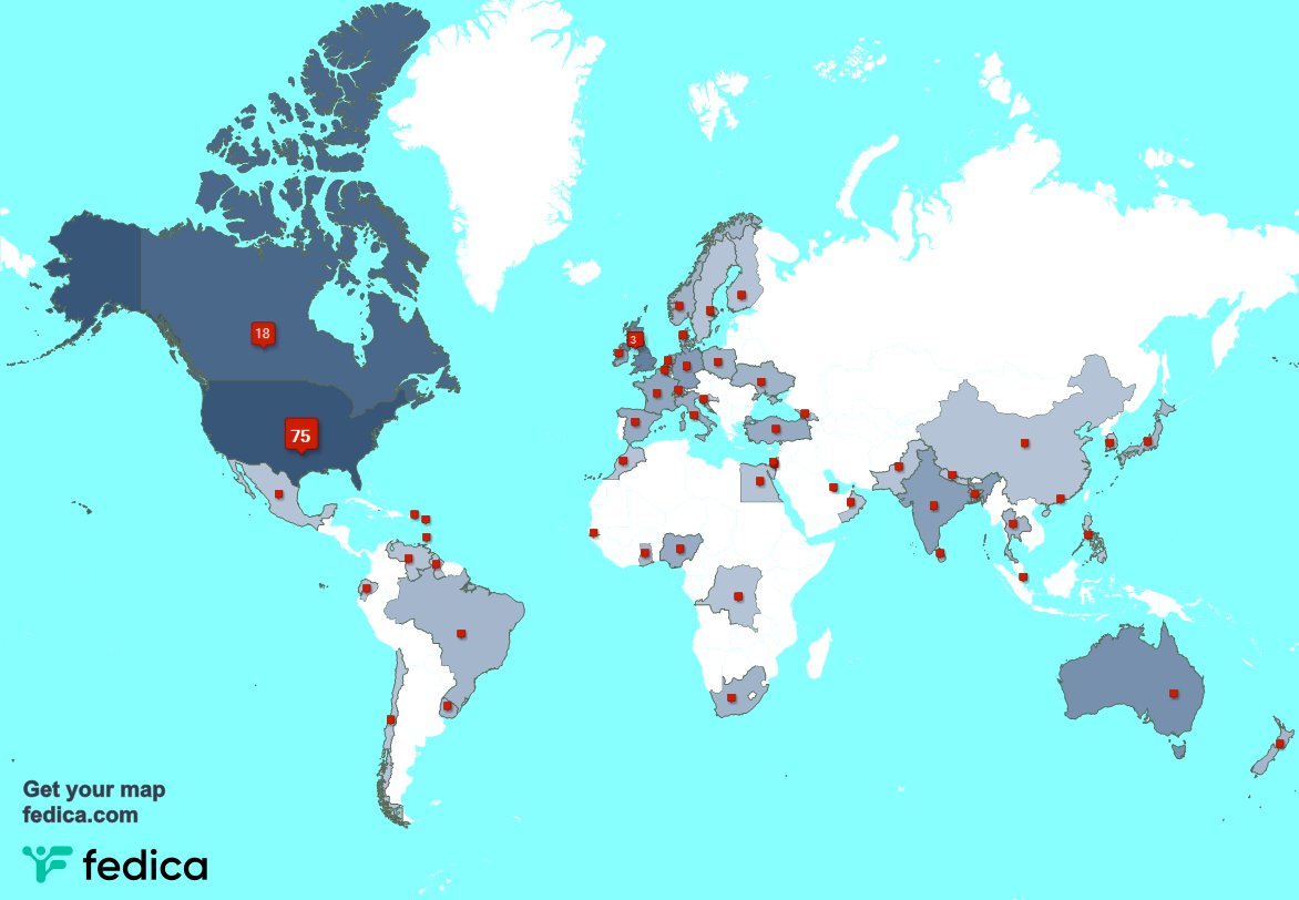 I have 5 new followers from UK., and more last week. See fedica.com/!NanceDee