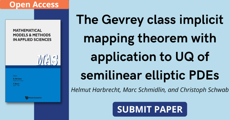 worldscientific's tweet photo. The authors study the regularity of #mappings between banach spaces near branches of isolated solutions that are implicitly defined by a #residualequation.

Read the full article now! OPEN ACCESS!