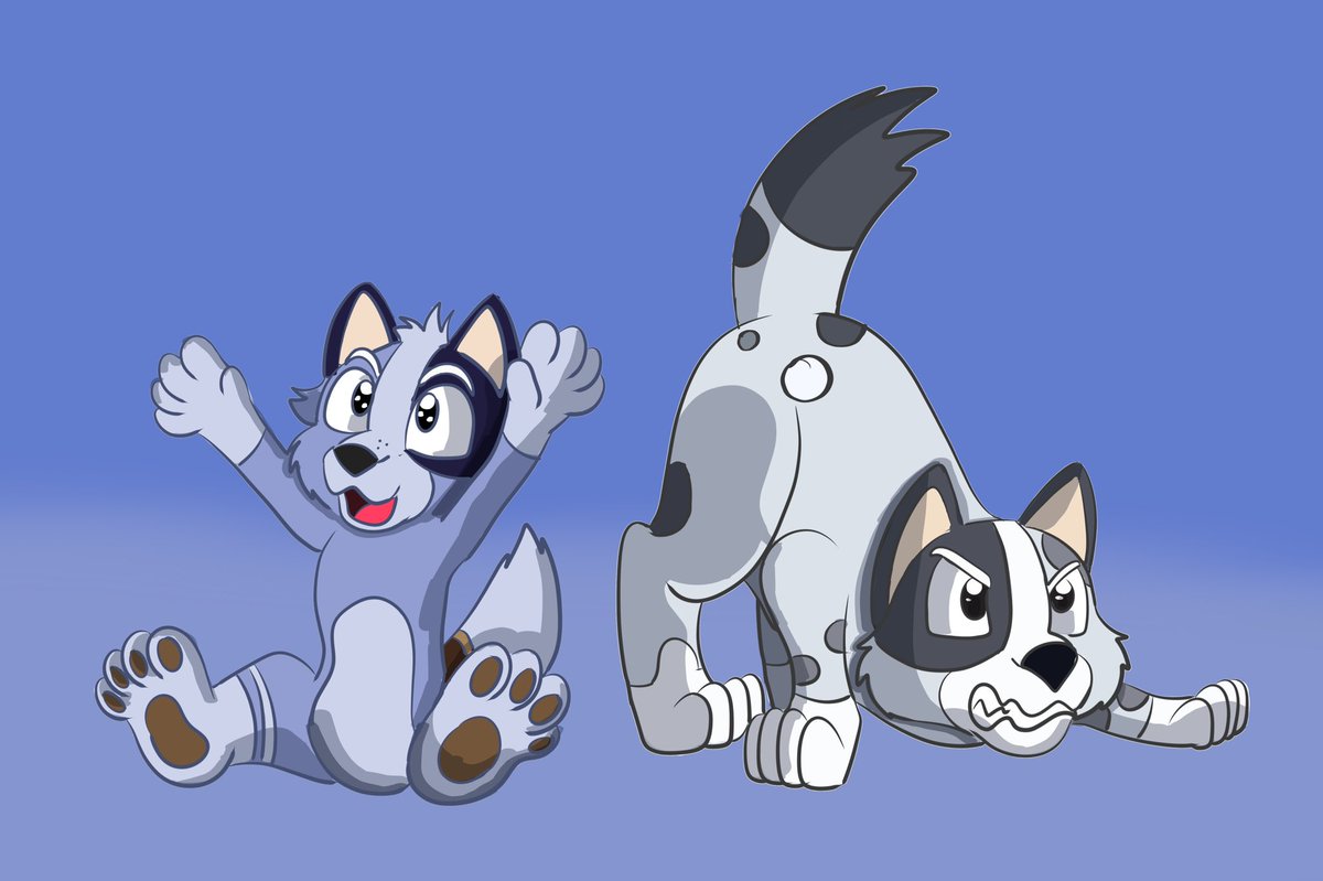 #Muffinheeler and #SocksHeeler from #Bluey