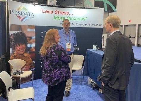 POSDATA demonstrating the latest payment technologies at TRANSACT in Las Vegas. POSDATA is a full service distributor for Ingenico, Verifone, Equinox, PAX, IDTech and others. Capabilities include stocking, software load, key injection, configuration, advance exchange and more.
