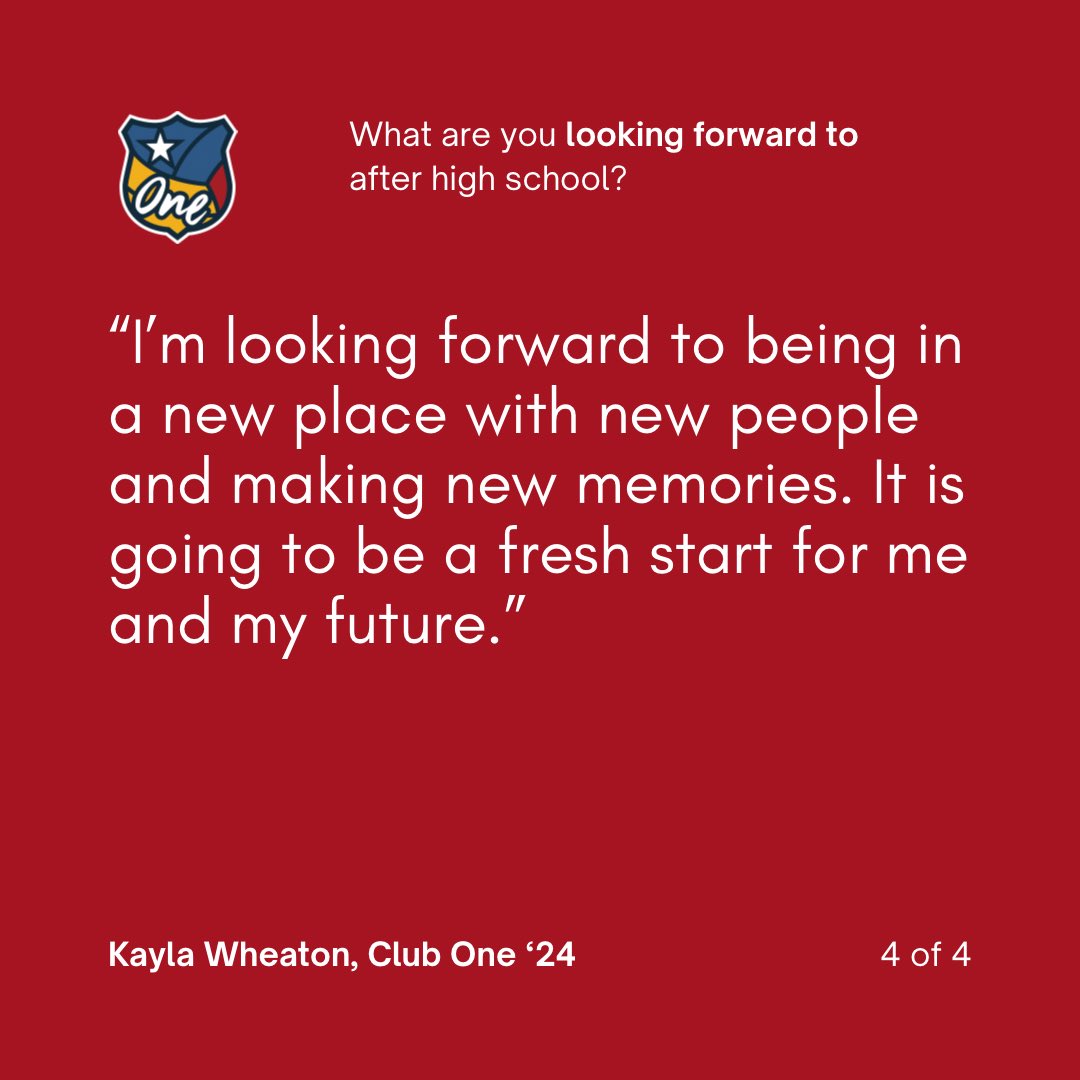 “I am so thankful for all of the coaches and teammates that I had this year.” (Kayla Wheaton, Club One Class of ‘24) We’re so grateful for our graduating seniors 💛 Keep checking back this month as we continue to feature our Q&A with each of these special young women. #ONEVBFAM