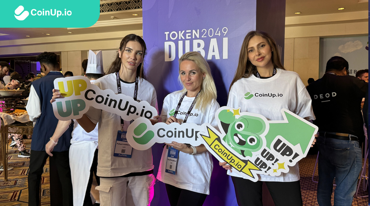 CoinUpOfficials's tweet photo. 🔥 Live from #token2049dubai with #CoinUp lovers~

🥰Gathering at the our Booth, buzzing with excitement!

🚀Don't miss out the excitement with us!

#Crypto #Dubai https://t.co/07QaYI3BCD