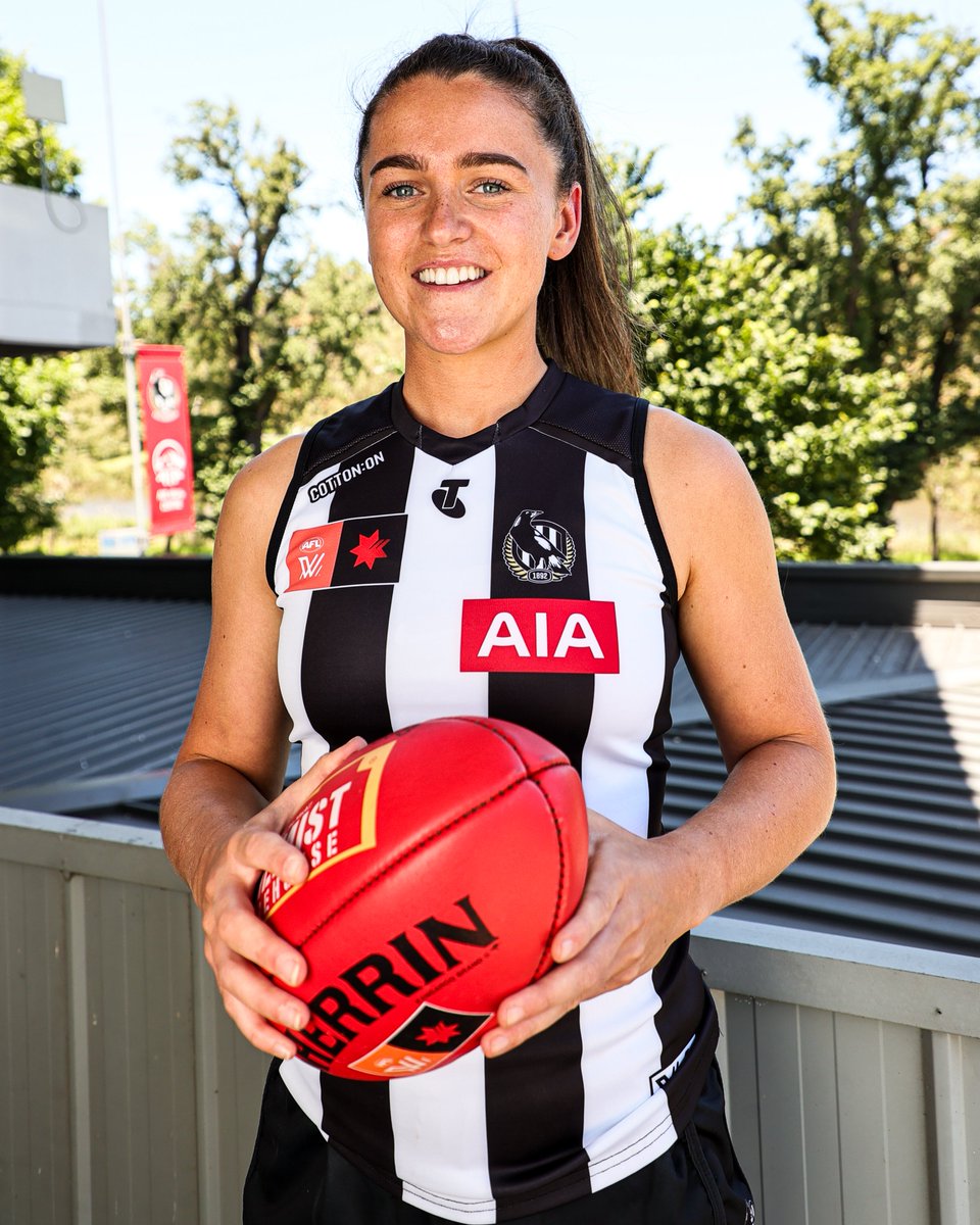 CollingwoodAFLW's tweet photo. We'll have six AFLW-listed players take the field for the first time this year in tomorrow's VFLW clash against the Darebin Falcons, including Irish recruit Muireann Atkinson who will make her Club debut! https://t.co/GEMDr5e2mL