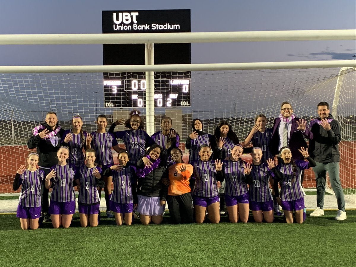 Senior Night W. First win at UBT/Home! LNW 3, Beatrice 0. Haydn with 2 goals, Addie M with a third. Assists to Autumn and Kynzee. SENIOR Goalkeeper Feryal with another clean sheet in the net. Team win. Win number 4 of the season!! Thank you Seniors ⚽️💜⚽️💜 #GoFalcons #AltaVolare