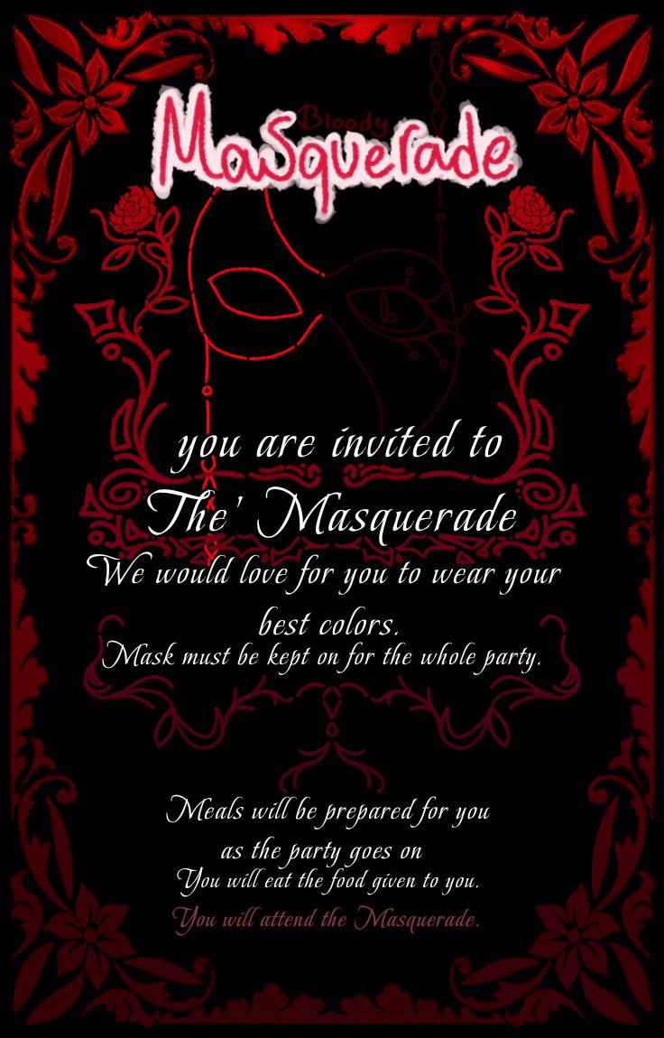 R4WM43T's tweet photo. {Flipping the envelope back over, nails digging into the seams of the paper, ripping it open; an invitation.}

{Taking it out of the envelope you read it, scanning over each of the words, roses lining the sides. Your eyes narrow as you read it; "You will attend the Masquerade"} https://t.co/QzIXdjMJX4