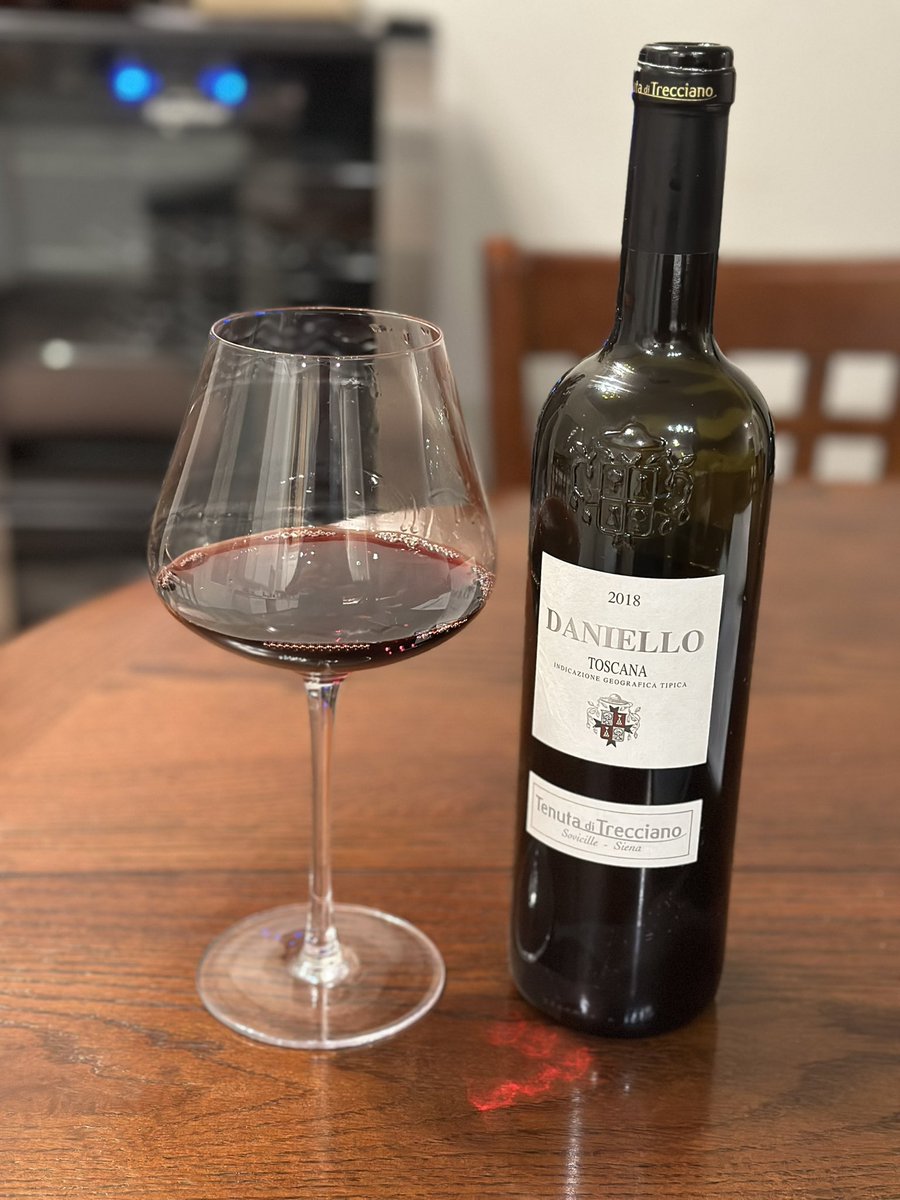 Lovely wine. Tenuta di Trecciano 2018 Toscana 70% Cab Sauv, 15% Cab Franc, 15% Syrah. Purchased in 2021 @WTSO . I would buy this again and again. The additional three years in my cabinet have been well spent. Happy I have one more.