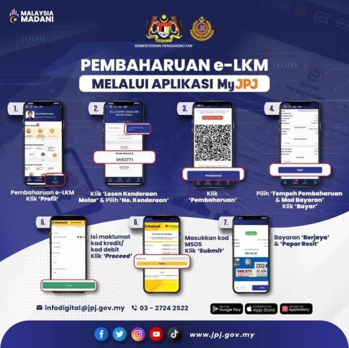 Syedix's tweet photo. Baru tahu bermula 1 Februari 2024, dah boleh renew roadtax dan lesen memandu dekat apps MyJPJ. Tak perlu dah beratur dekat UTC/pejabat pos/MyEG/agent2. 
Jimat masa, jimat duit ✅️ https://t.co/nEEQzMtZD3