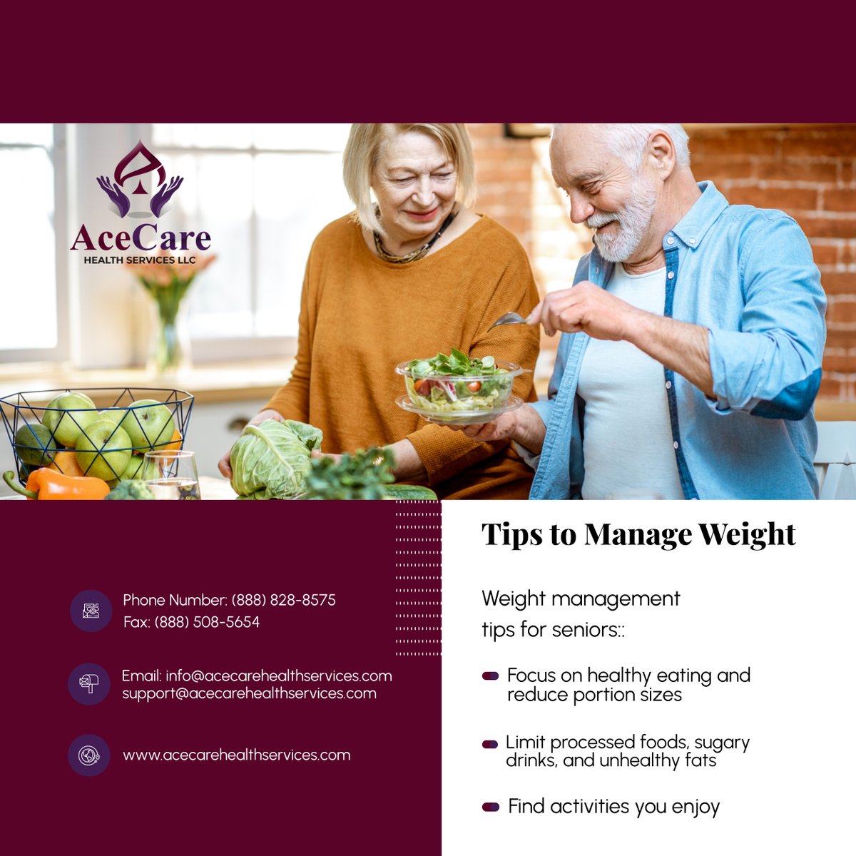 Managing your weight is a journey, not a destination. Be patient and kind to yourself, and focus on making sustainable lifestyle changes that you can stick with for the long term. 

#WashingtonDC #WeightManagement #HomeHealthCare #Tips #HealthyLifestyle