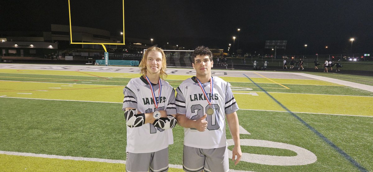 Never Give Up Awards Adam Ayar (2 goals) and Nathan Jocque (1 goal).
Good luck to M1 Lacrosse.