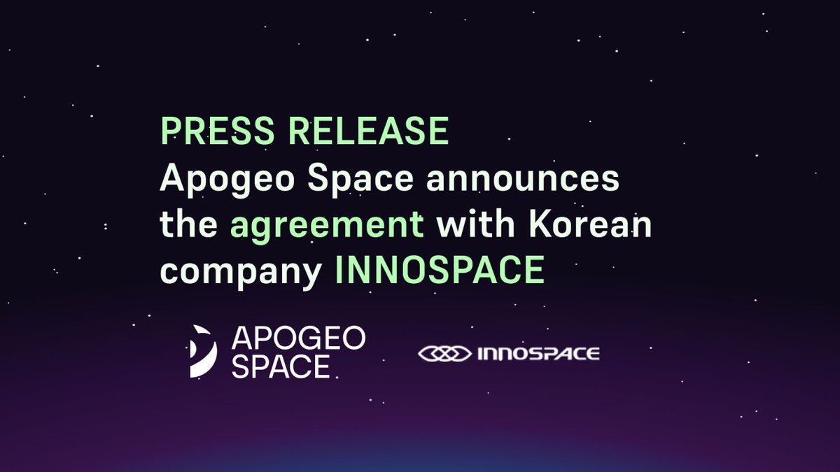 It’s a multi-launch service contract with Apogeo Space!!🎉

➡️Learn more: bit.ly/3Q8HXaI

#ApogeoSpace #Satellite #SatelliteLaunch #IoT #GlobalConnectivity