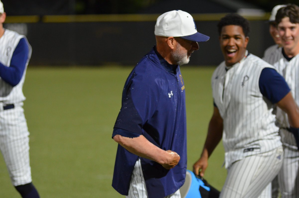 StPiusXBaseball's tweet photo. Congratulations to Coach Andy Harlin on 700 career wins! https://t.co/FvWp7arjpj
