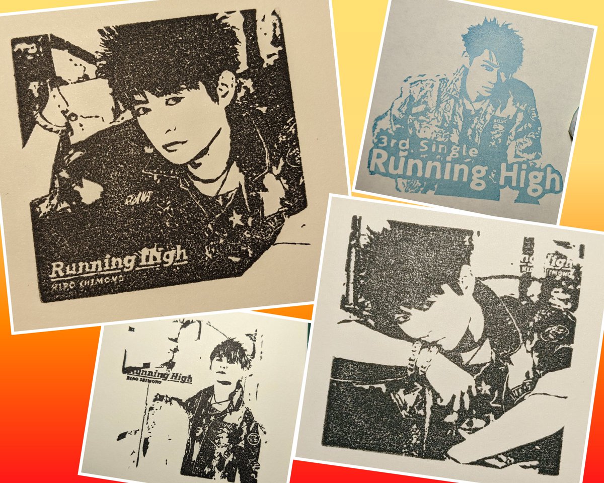 KERO_TAN_0425's tweet photo. Running Highのリリース記念日〜✨
新しいはんこ彫れなかったので過去作で🙏

元気もらえる曲だけど、LIVEの映像思い出してジーンとしちゃう😌
あの場所に居てみたかったなぁ

 #消しゴムはんこ
 #推しはんこ
 #下野紘
 #下野紘music
 #RunningHigh https://t.co/UniYkS9rfR