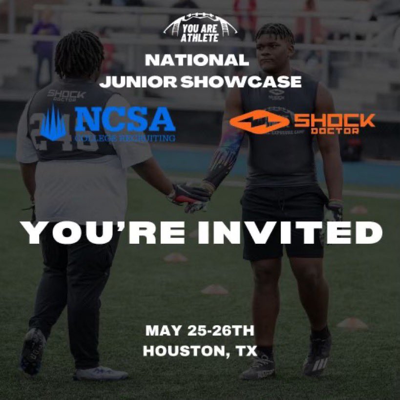 Blessed to be invited to the “You Are Athlete” camp. Can’t wait to compete against some of the best talent around the nation. @247recruiting @DobieLonghornFB @coach_pat84 @jason247scout @On3Recruits
