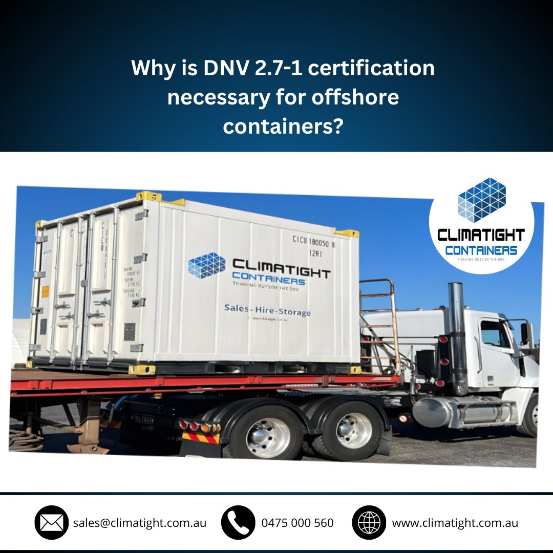 Climatight's tweet image. Why Is DNV 2.7-1 Certification Important for Offshore containers?

climatightcontainers.com.au/dnv-offshore-r…

#refrigeratedContainers #DNVCertified #OffShoreContainers