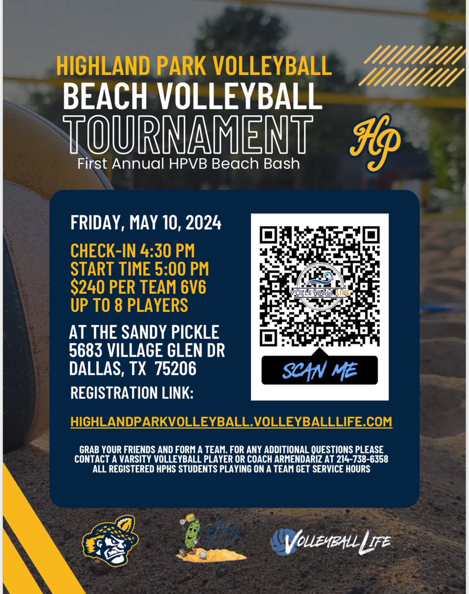 Come support your HPVB girls to raise money for their tournament in Hawaii! 🌺 To join a team, get in contact with a varsity player. #ladyscots #hpvb