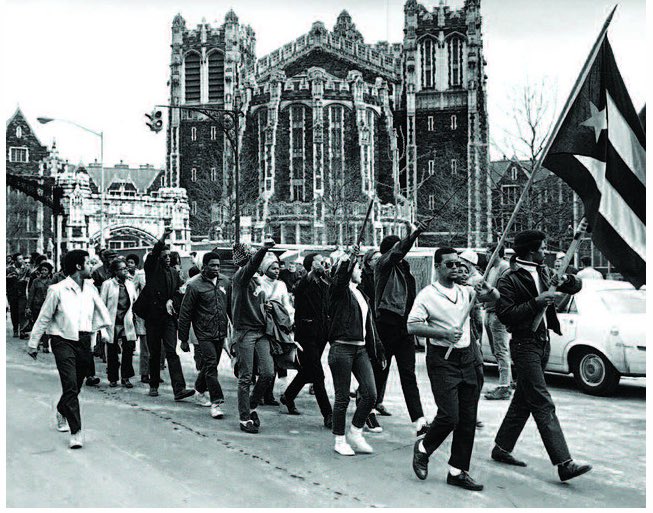 Much of New York Liberation School focuses on the student takeover of the City College campus in April 1969, an act of protest led by Black and Puerto Rican students and that lasted two weeks. fivedemands.commons.gc.cuny.edu #activism #HigherEd #NYC