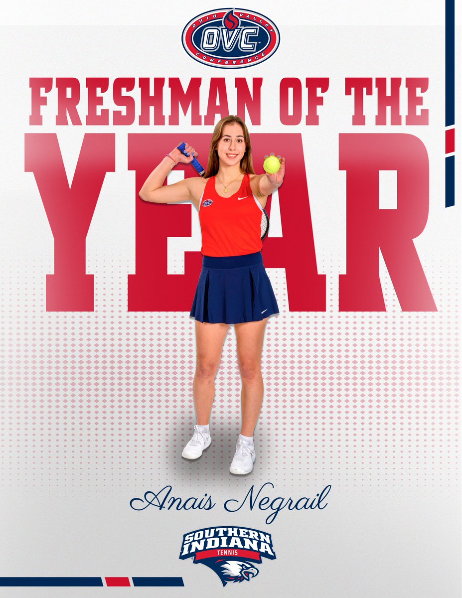 USIAthletics's tweet photo. 🌟𝐎𝐕𝐂 𝐓𝐞𝐧𝐧𝐢𝐬 𝐀𝐜𝐜𝐨𝐥𝐚𝐝𝐞𝐬 🌟

@USITennis freshman Anais Negrail and Antonia Ferrarini earn spots on the @OVCSports Second Team roster for their impressive seasons. Negrail also takes home OVC Freshman of the Year.

🔗: https://t.co/9tUKQTjkeb

#GoUSIEagles #OVCit https://t.co/AfRMTj5RQm