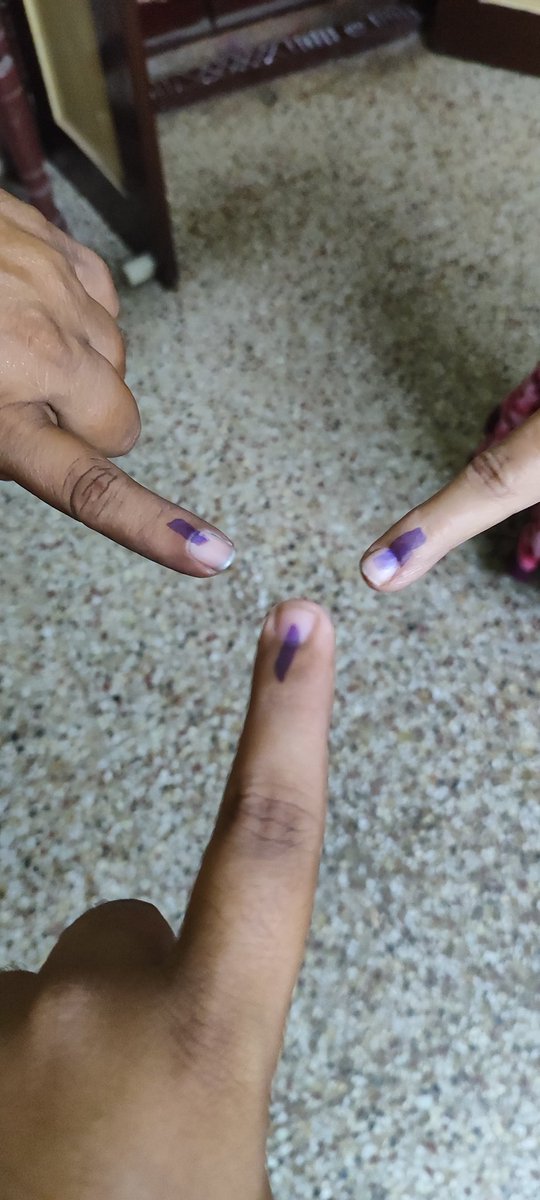 Inked! 
Voted for:-
Developed India
Corruption less India
End Dynasty Politics 
Digital India
Last Mile Connectivity 

#Elections #Vinoj4CentralChennai #Annamalai4Coimbatore #ModiAgain2024