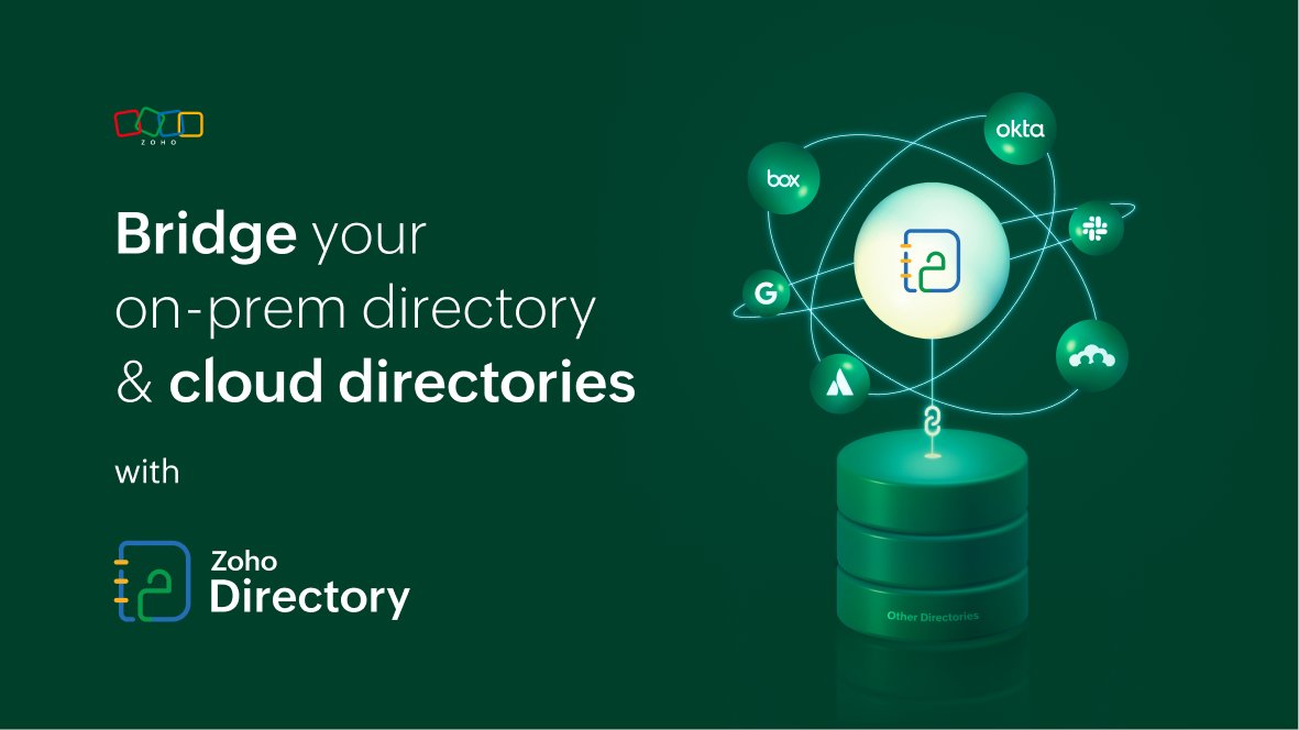 🎉With Directory Stores from #ZD, you can link other external on-prem directories like Microsoft Active Directory to Zoho Directory, and maintain a single place on the cloud for all identity actions.

Check it out: zurl.co/enNS 

#ActiveDirectory #ZohoDirectory #Zoho