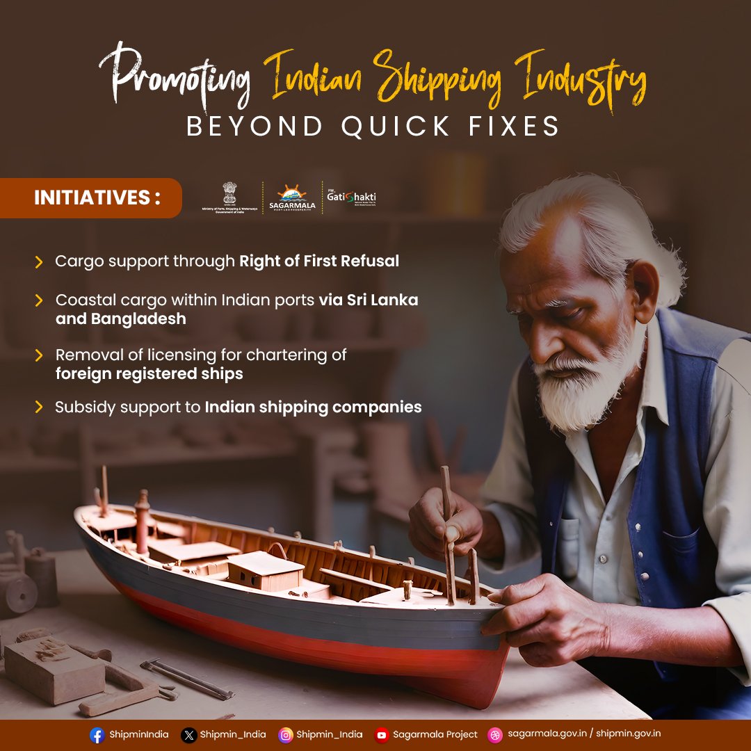 To promote shipbuilding industry in India & @makeinindia policy, MoPSW has brought in Shipbuilding Financial Assistance Policy (SBFAP) scheme for Indian shipyards to procure orders from domestic market & to be competitive in international market for securing global orders.