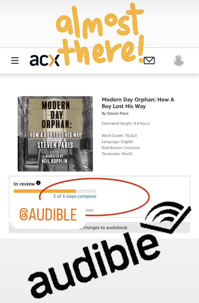 moderndayorphan's tweet photo. We are almost ready for liftoff!🚀 Modern Day Orphan: How A Boy Lost His Way audiobook will be launching SOON!   Thank you to @audible_com !! #audiobook #Audible #comingsoon https://t.co/QWTGgd960x