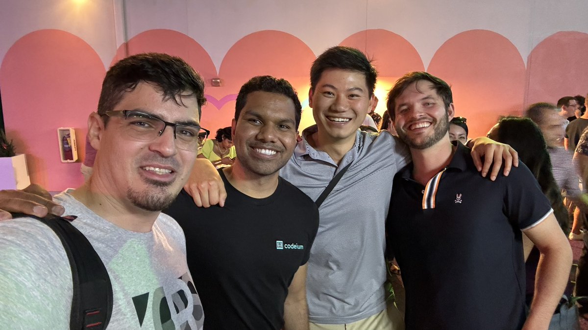 It was great to hang out with part of the <a href="/codeiumdev/">Codeium</a> team, I will check out their extension asap

<a href="/kevinhou22/">Kevin Hou</a>