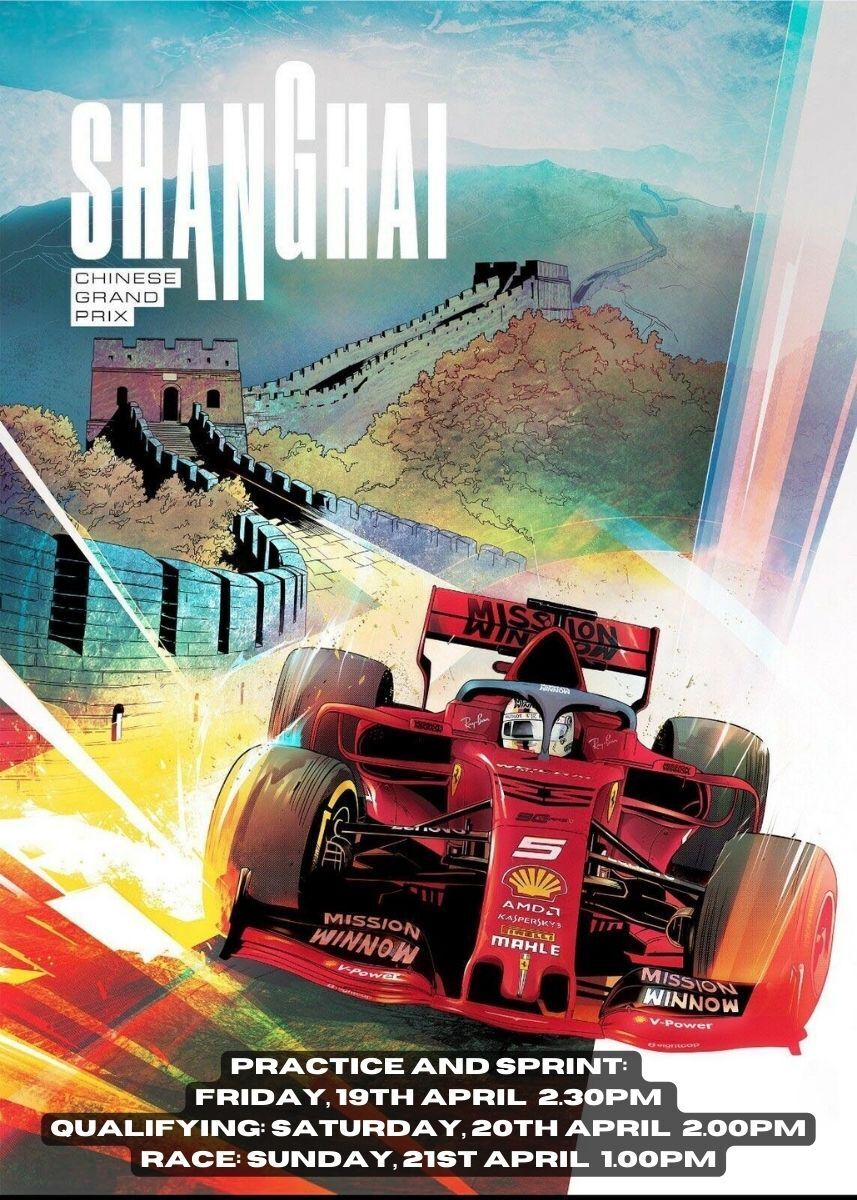 Rev up your engines and join us at Stumble Inn for a Chinese F1 extravaganza! #F1Racing #StumbleInn