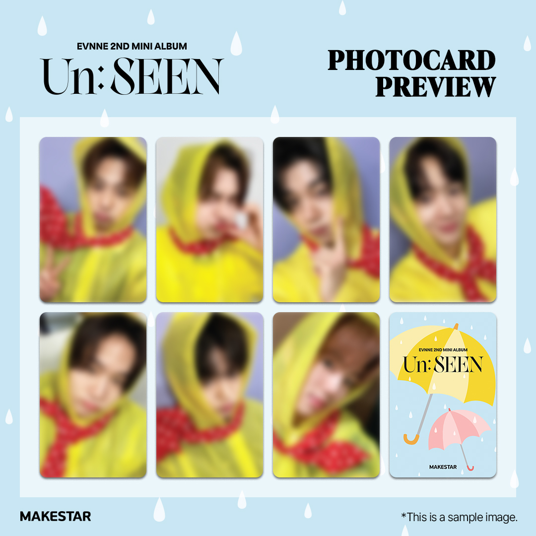Makestarcorp's tweet photo. #EVNNE [Un: SEEN] Last Meet&amp;Call Event

⏰마감 1일 전! D-1 to apply!⏰

💛#이븐 미공개 셀카 포토카드 ☔우비 소년 ver. / 🐣목욕 오리 ver. 프리뷰
💛대면, 영통 당첨자 한정 인화 2컷 사진 프리뷰

📆~04.20 23:59
🔗https://t.co/0nVesZ75XM https://t.co/ecct6SdoJ0