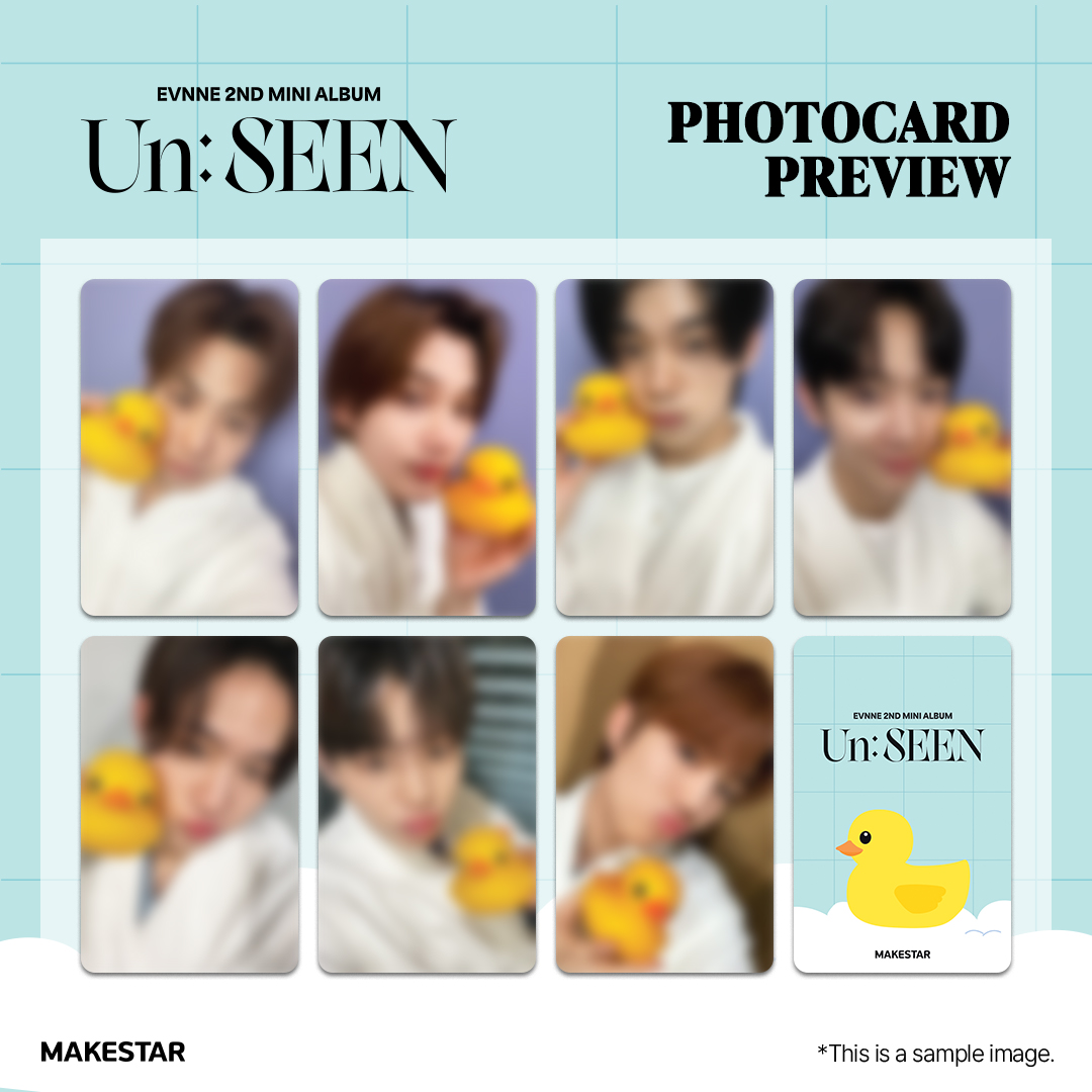 Makestarcorp's tweet photo. #EVNNE [Un: SEEN] Last Meet&amp;Call Event

⏰마감 1일 전! D-1 to apply!⏰

💛#이븐 미공개 셀카 포토카드 ☔우비 소년 ver. / 🐣목욕 오리 ver. 프리뷰
💛대면, 영통 당첨자 한정 인화 2컷 사진 프리뷰

📆~04.20 23:59
🔗https://t.co/0nVesZ75XM https://t.co/ecct6SdoJ0