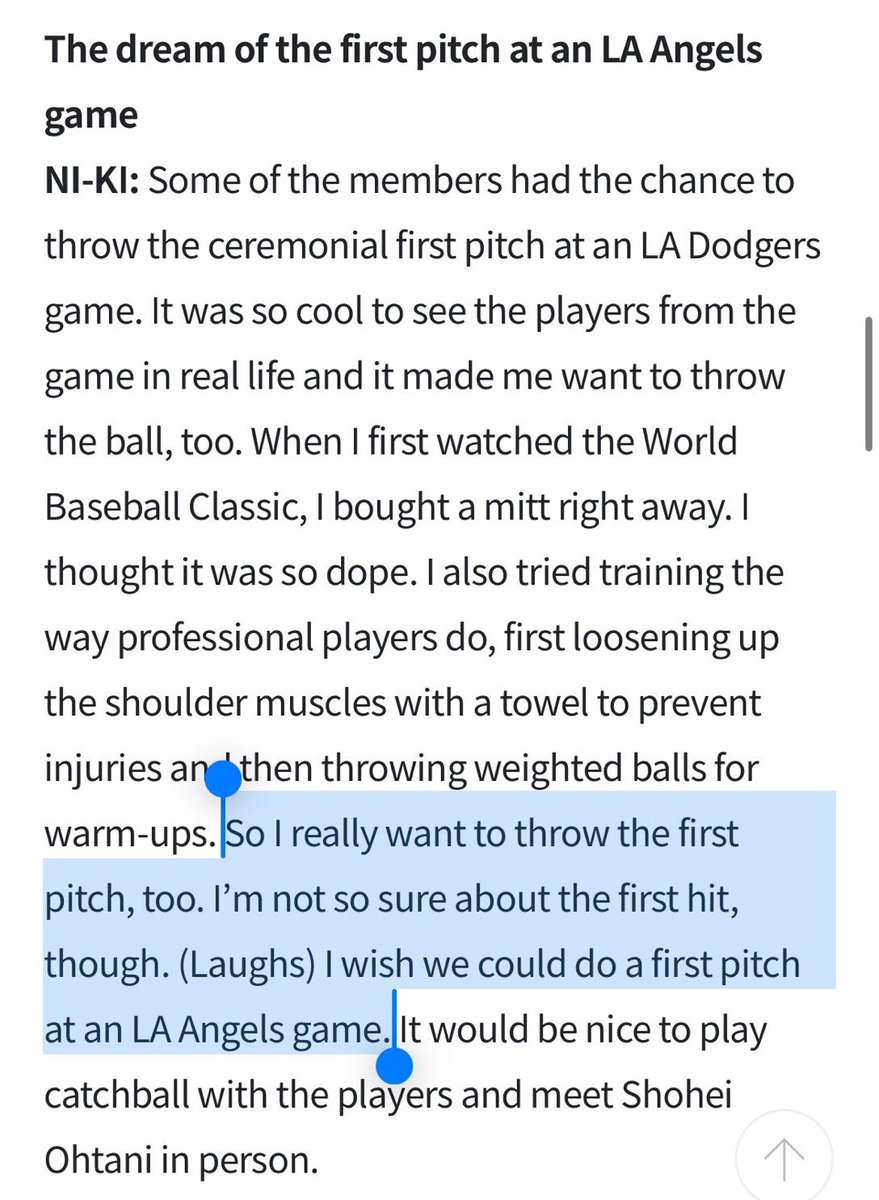 #NI_KI #ENHYPEN 

What Ni-Ki wants Ni-Ki ✨gets✨

On Monday, April 29, NI-KI along with, JAY and HEESEUNG of ENHYPEN will throw THE FIRST PITCH !! at the Seattle Mariners vs. Atlanta Braves game inside T-Mobile Park!🤩🔥

Ahhh! omgg sure our baseball lover nini is SOO HAPPY rn🫠