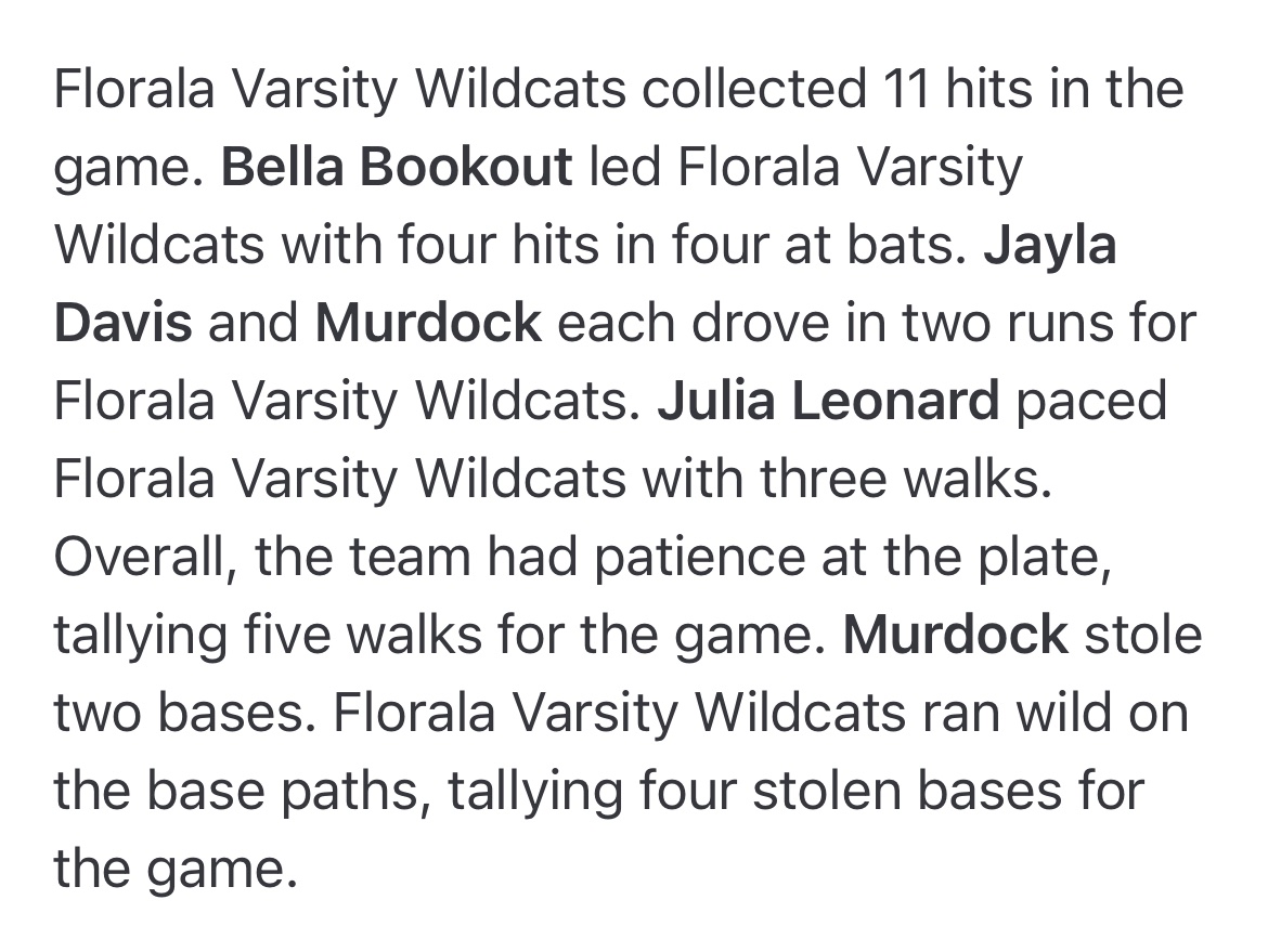 AnnabelleBooko2's tweet photo. I went 4 for 4 at the plate tonight, super proud of my teams effort in the game! Excited for tournament play this weekend!

@BarryRo06643494 @CassadyKimball @CommodoreBuc @betyree @SoftballLBWCC @PSCSoftball @coachclairg  @SoftballDown https://t.co/AQXMCRIzIO